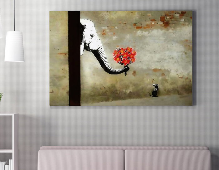 Wallity Lienzo decorativo Banksy WY116 70 x 100 cm Wallity Lienzo decorativo Banksy WY116 70 x 100 cm